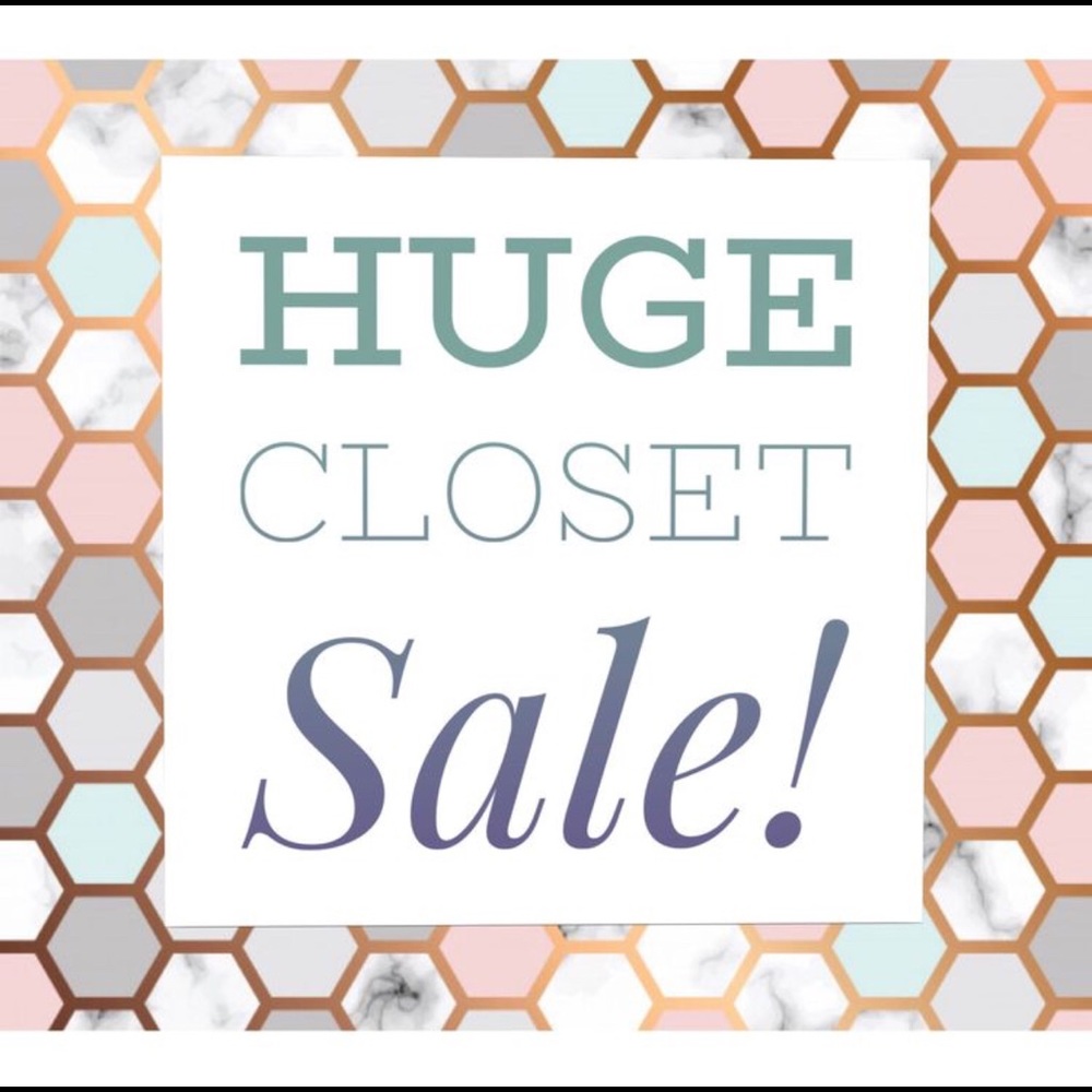 Huge closet sale!! Don’t forget 10%of bundles 2+